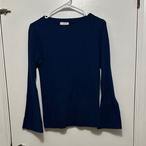 LOFT Women's Deep Blue Long Sleeve Top